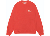 Nike x Stussy Pigment Dyed Fleece Crewneck - Habanero Red (FW23)